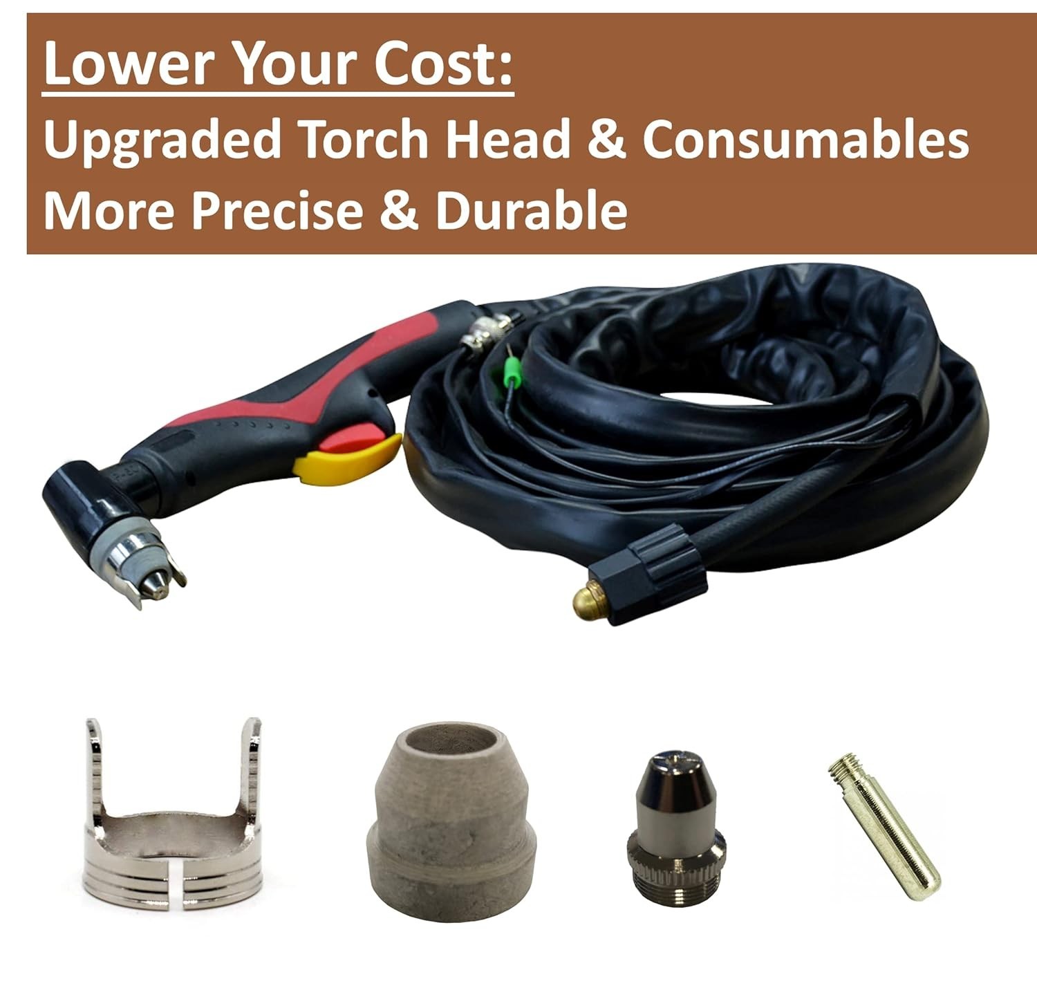 Lotos LTP5000D 50Amp Pilot Arc Plasma Cutter, Brown, 110V/220V 1/2" Cleaning Cut