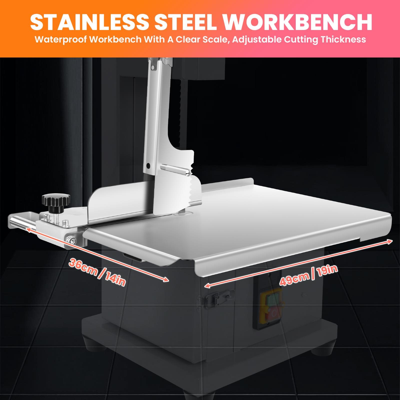 1000W Meat Saw Machine with 8 Saw Blades,Electric Bone Saw Machine