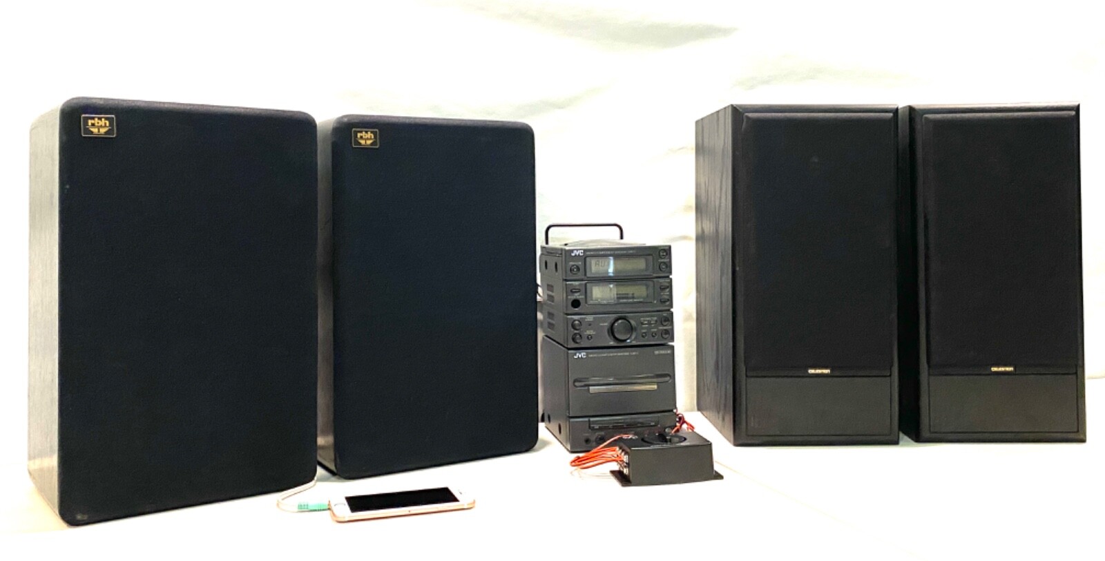 A/B A B A+B Stereo Speaker Selector Switch Switcher Combiner 2 Way Black Box