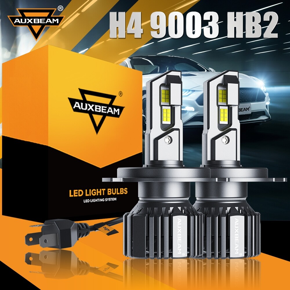 2x AUXBEAM H4 9003 LED Headlight Bulbs CANBUS High Low Beam 20000LM Super Bright