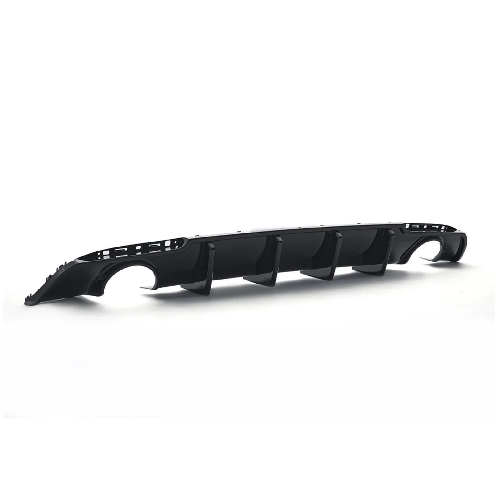 For 2015-2023 Chrysler 300 SRT Bumper Lip Gloss Black Dual Exhaust Rear Diffuser