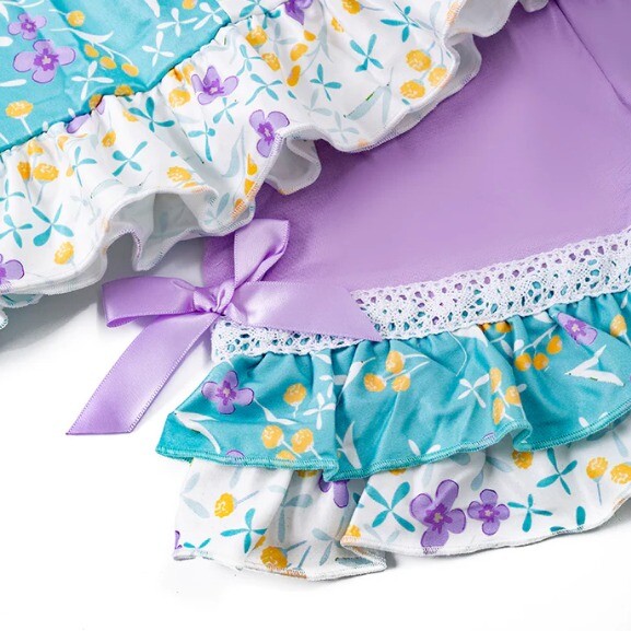 NEW Boutique Floral Tunic Dress & Ruffle Shorts Girls Outfit Set