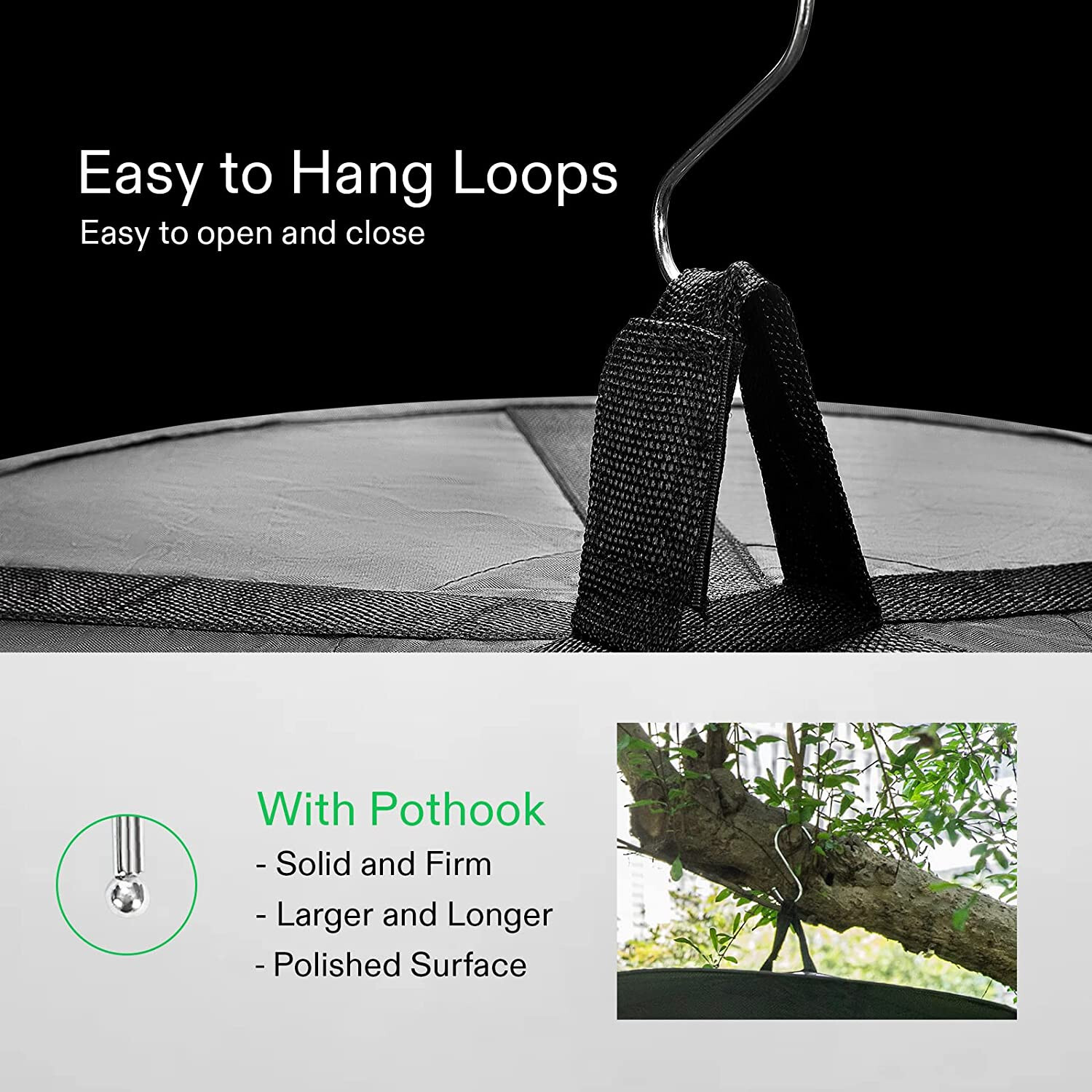 2ft 6-Layer Hanging Herb Mesh Rack Foldable Drying Net with Zippers