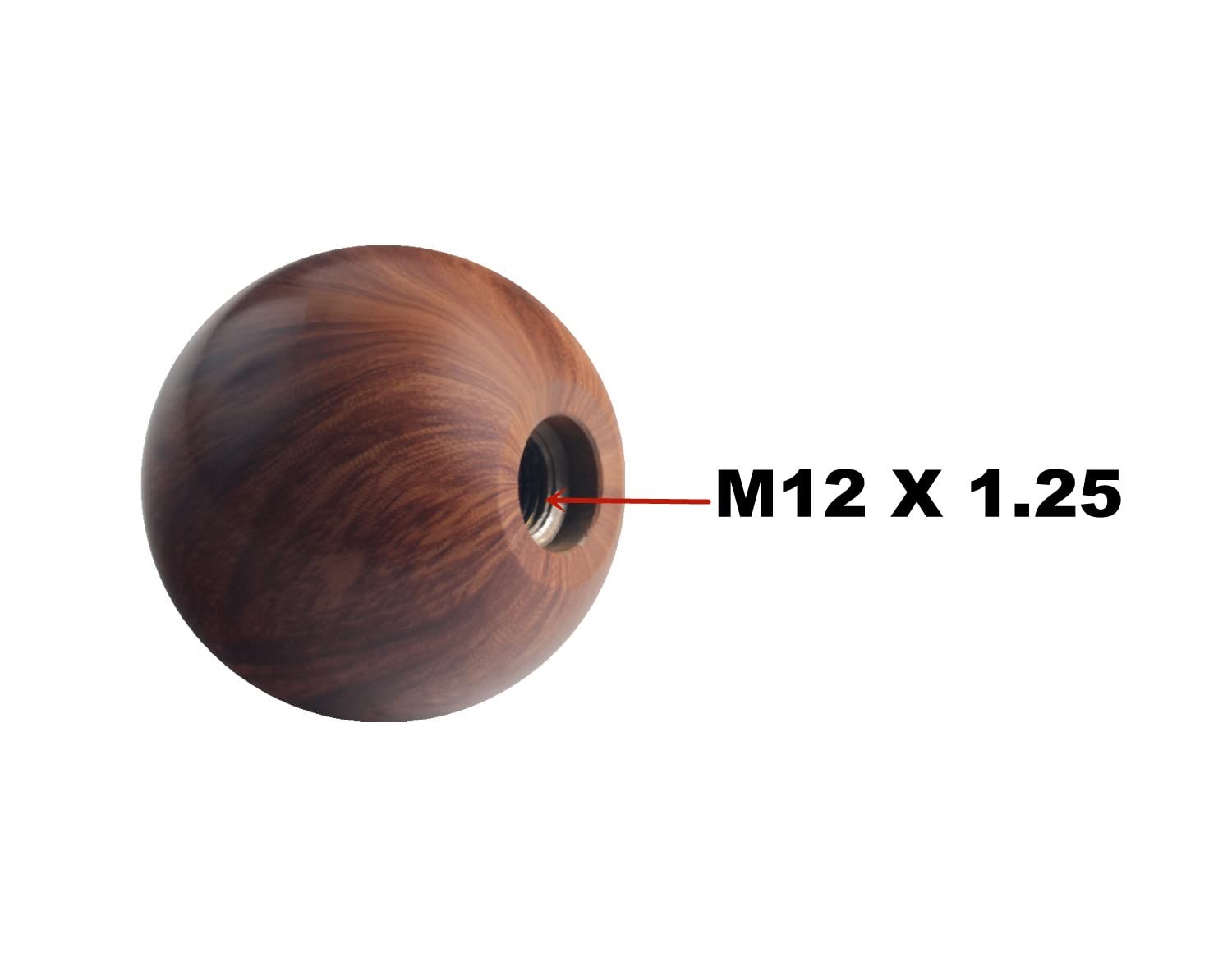 Universal Weighted Wood Gear Shift Knob - M8 to M12 Thread Adapters Includedn