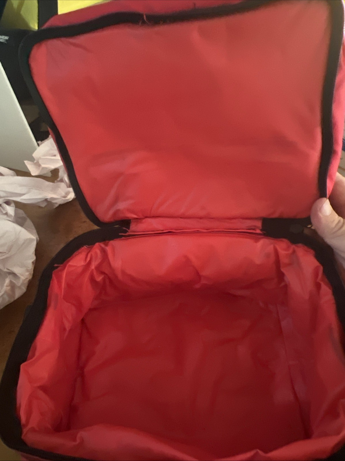 Vintage 1990s Marlboro Soft Sided Insulated Travel Cooler Lunch Bag Red Black