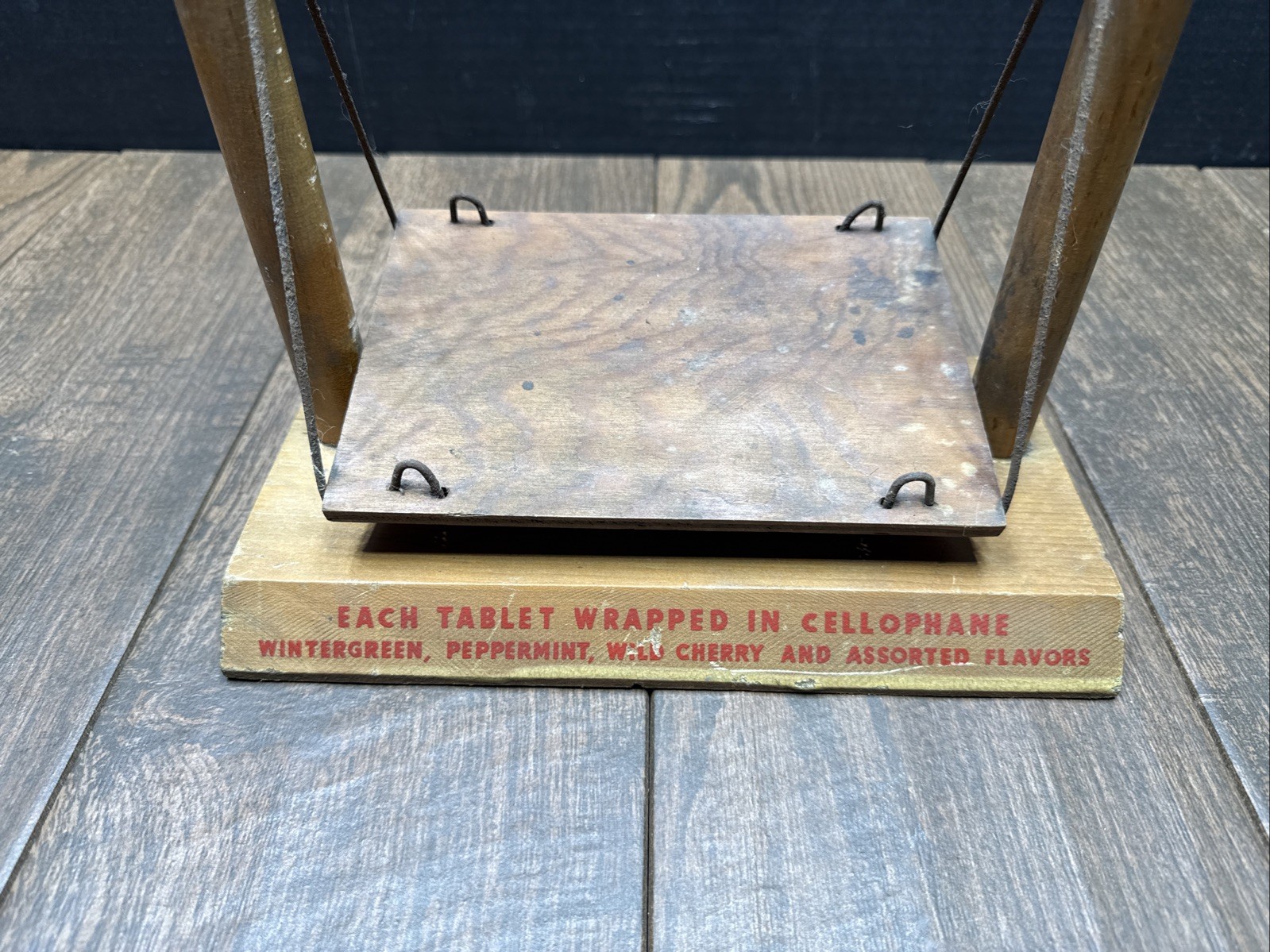 Vintage Advertising Swing To Corkers Chasers Candy Drops & Mints display Stand