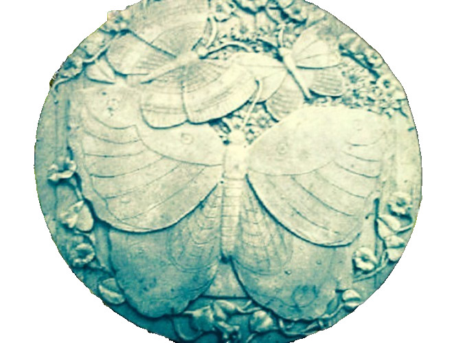 Butterfly steppingstone mold concrete plaster cement garden mould 12" x 1" thick