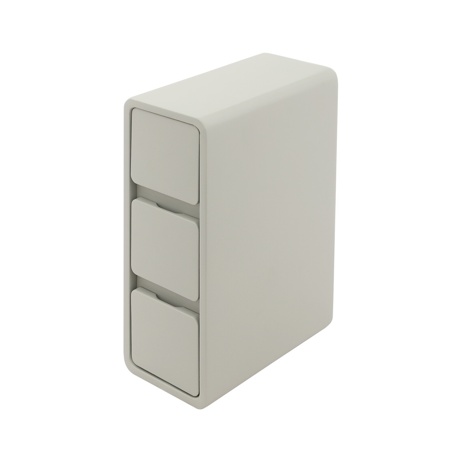 Solid Wood Bedside Table With Drawers, 3 Tiers Small Narrow Nightstand Bedroom