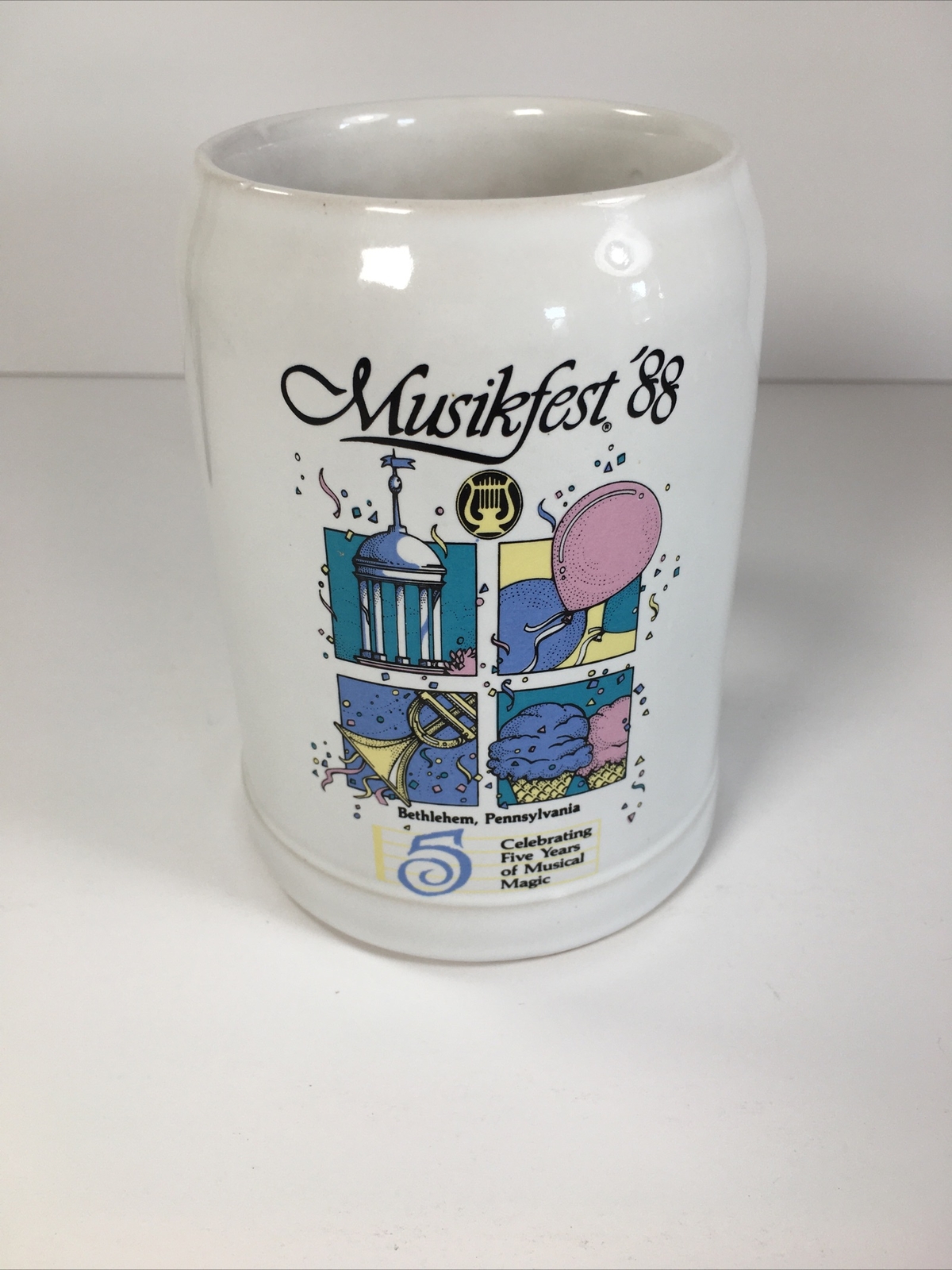 MUSIKFEST Bethlehem, Pennsylvania 1988 - BEER MUG STEIN Stoneware