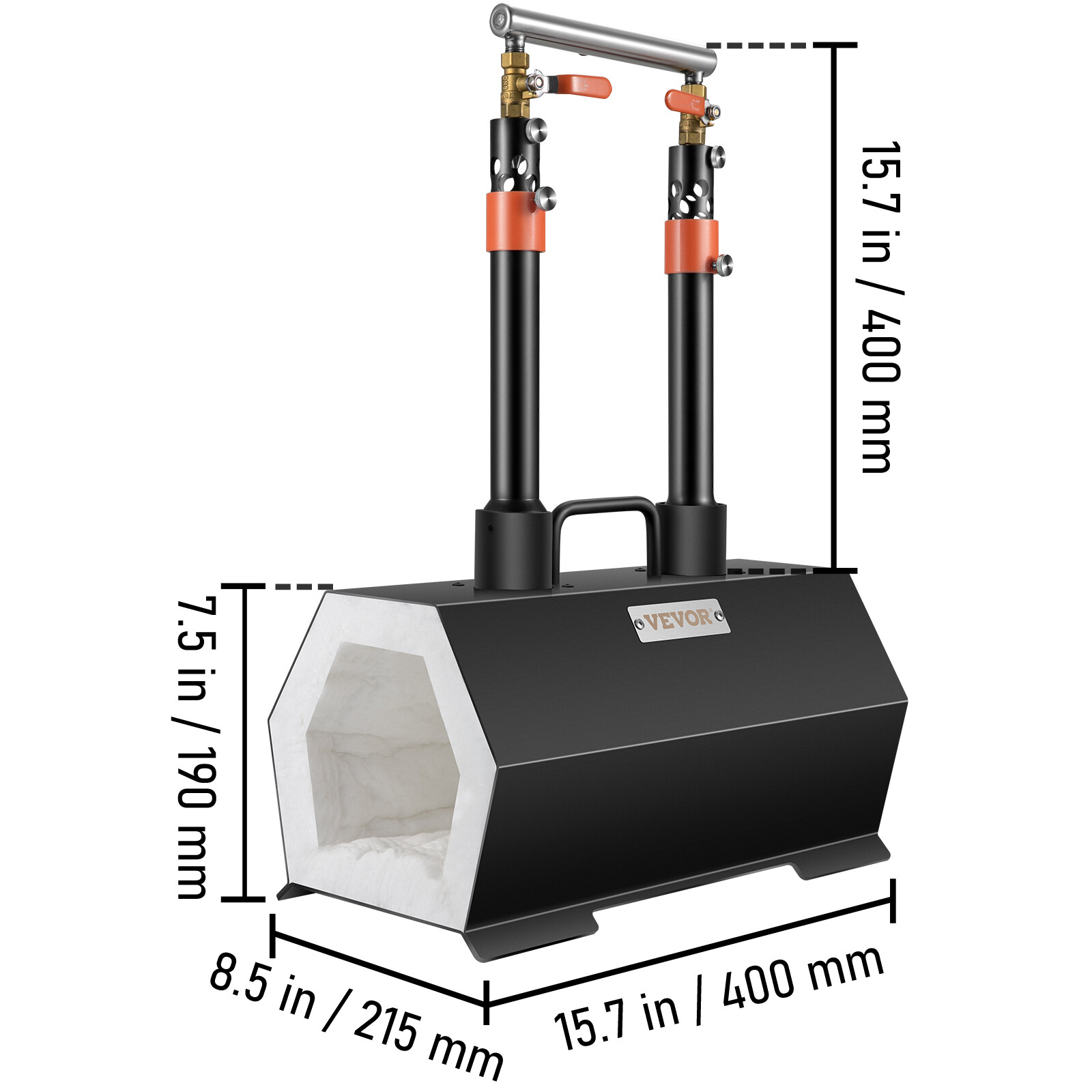VEVOR Propane Forge Farrier Forge Double Burner Tool Knife Making Blacksmithing