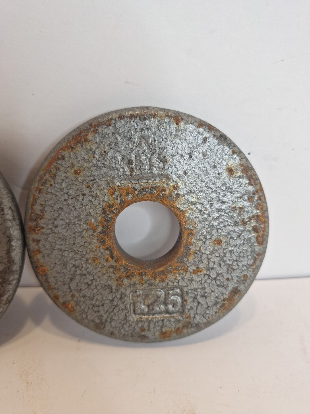 Standard Size Barbell Weights - Pair 1.25 Lb Plates home gym Pancake plates