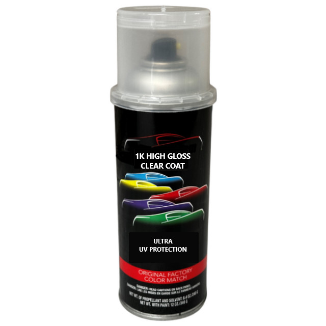High Gloss Ultra UV Protection Automotive 1K Clear Coat 12 oz Spray Can