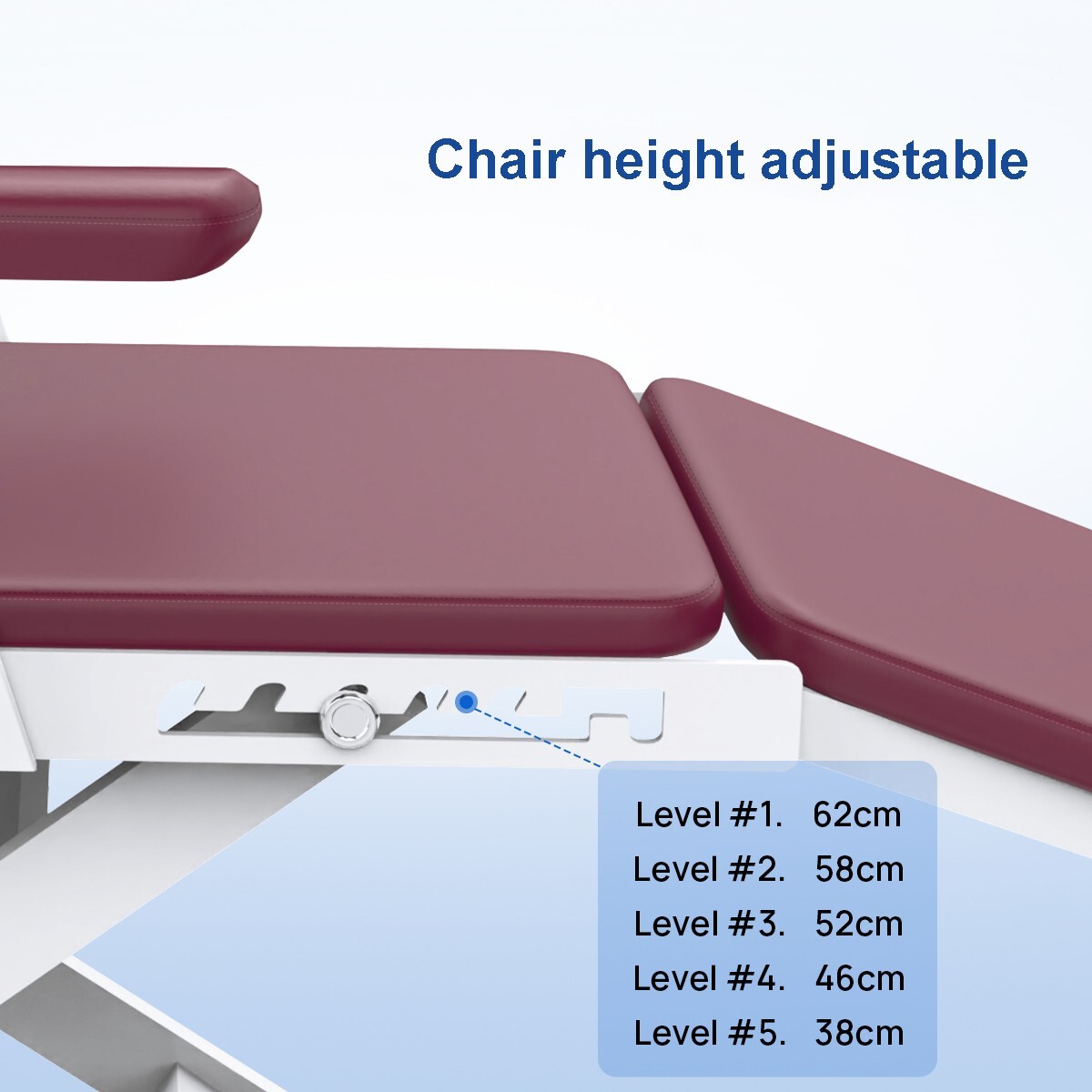 Portable Dental Mobile Folding Chair LED Light Turbine Unit 4 Hole Adjustable