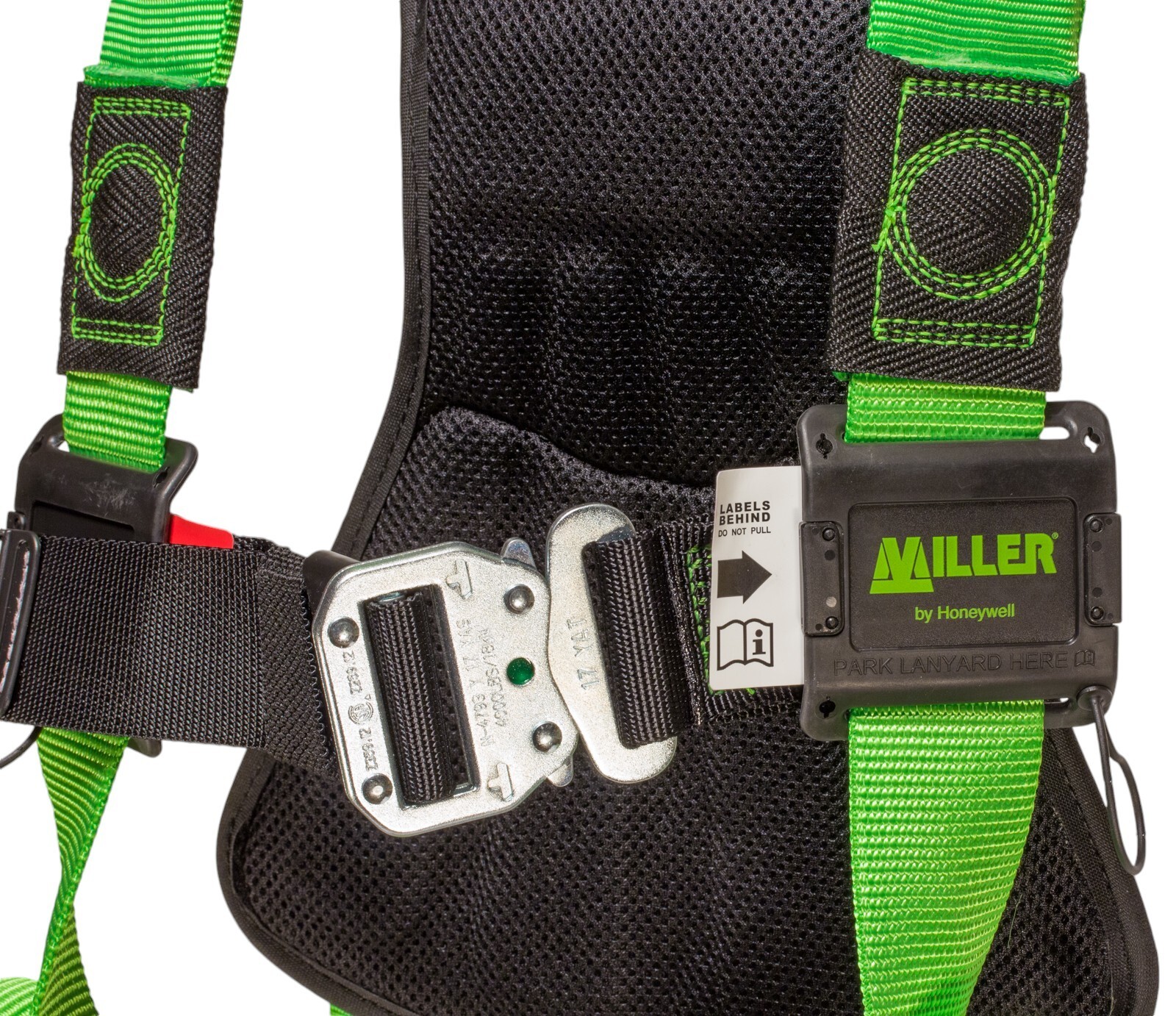 Miller Revolution Harness XS Green Python Webbing Quick Connect Leg Buckles