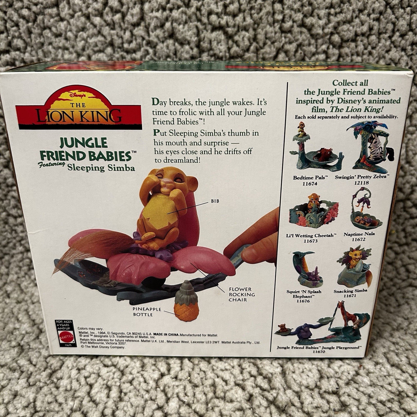 Disney The Lion King Jungle Friend Babies Sleeping Simba Toy New VTG