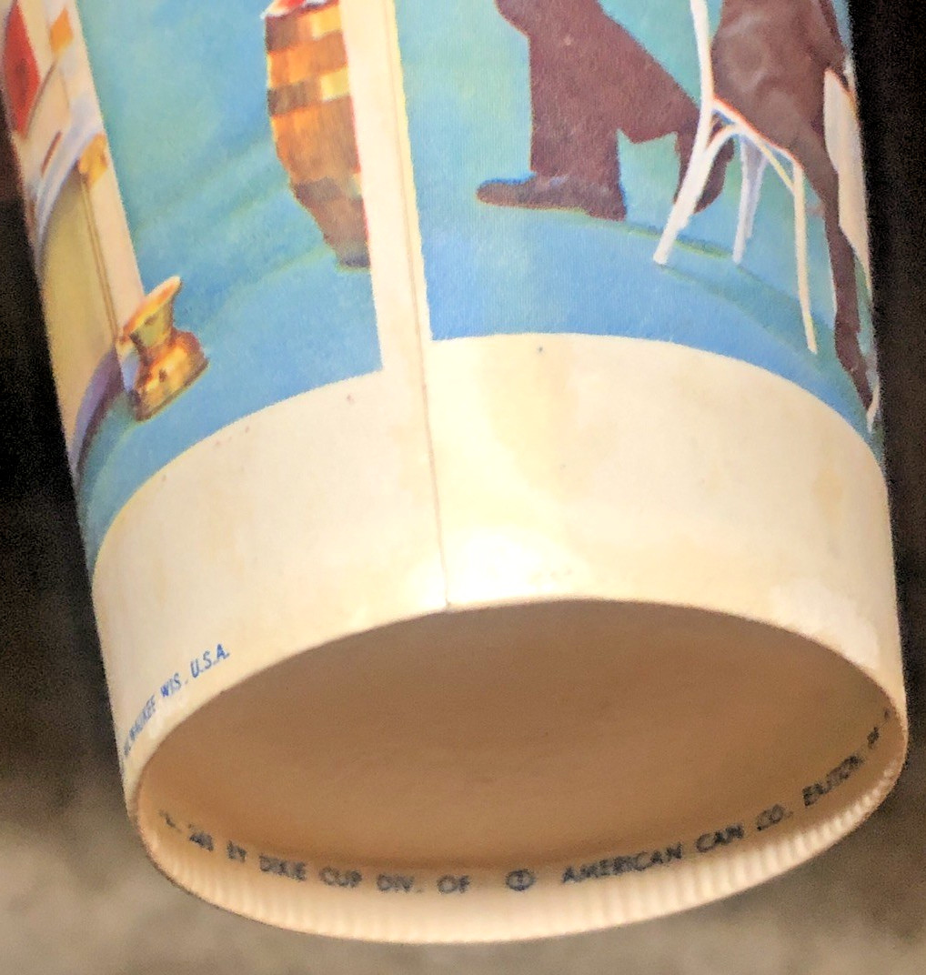 vintage SCHLITZ beer wax paper cup LOT OF 7pcs SOLO,DIXIE,LILY 1959-1966 RARE