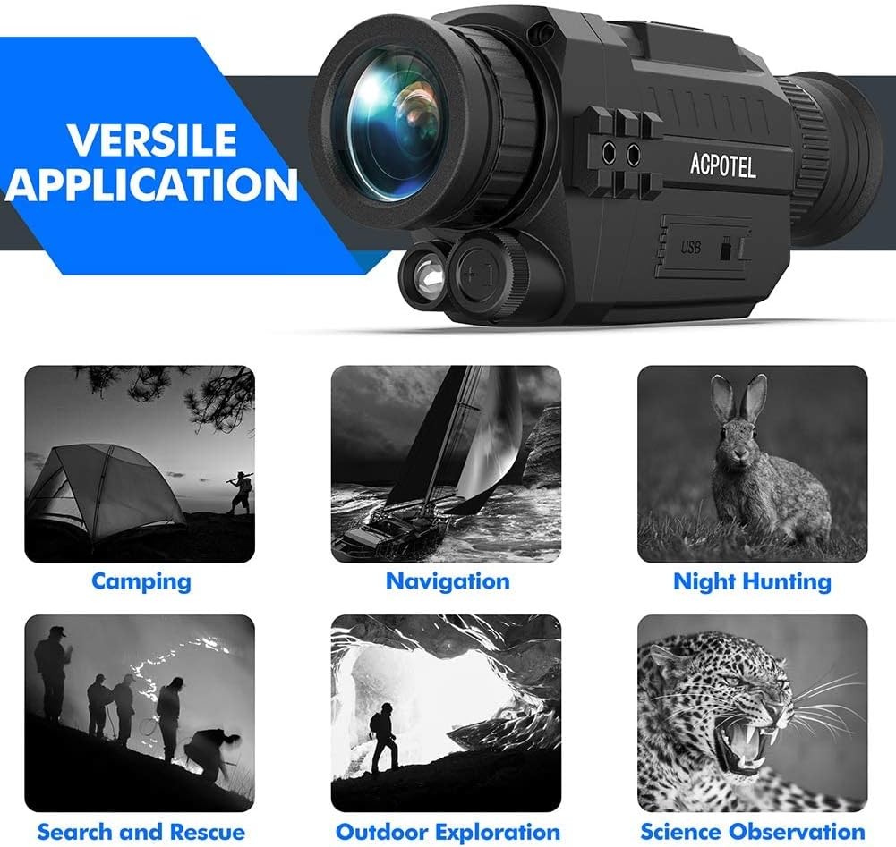 ACPOTEL NV30 Night Vision Monocular Infrared Digital Night Vision with Sony Sen