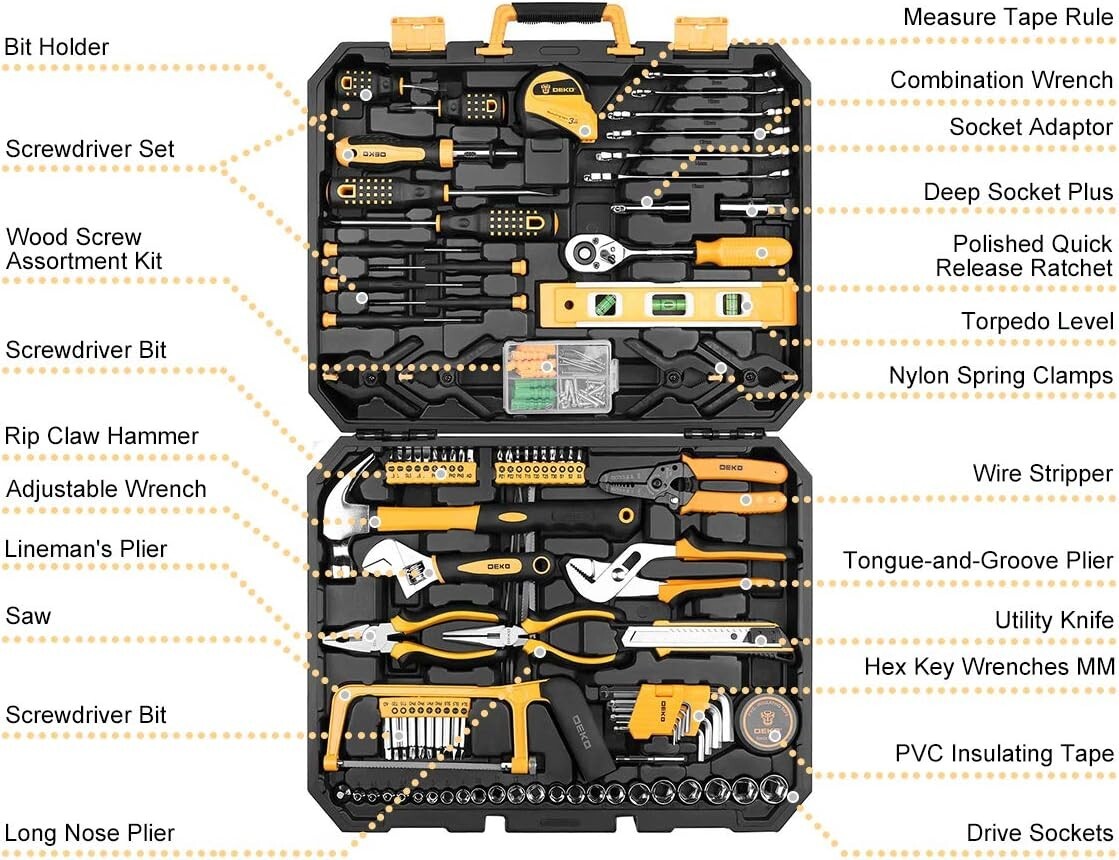 228 Piece Socket Wrench Auto Repair Tool Combination Package Mixed Tool Set Hand