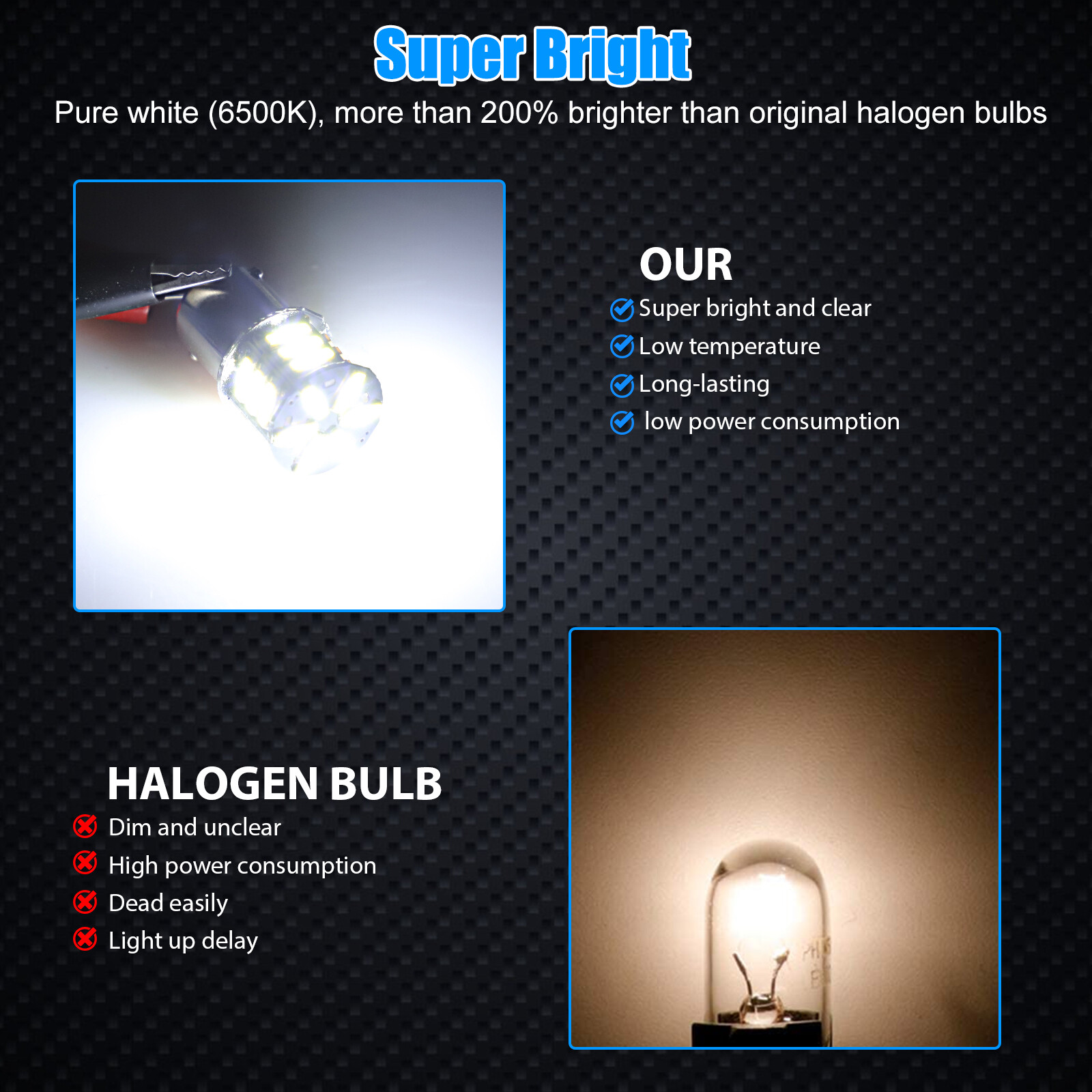 20x 1156 1141 1003 21-SMD LED RV Camper Trailer Interior Light Bulbs Super White