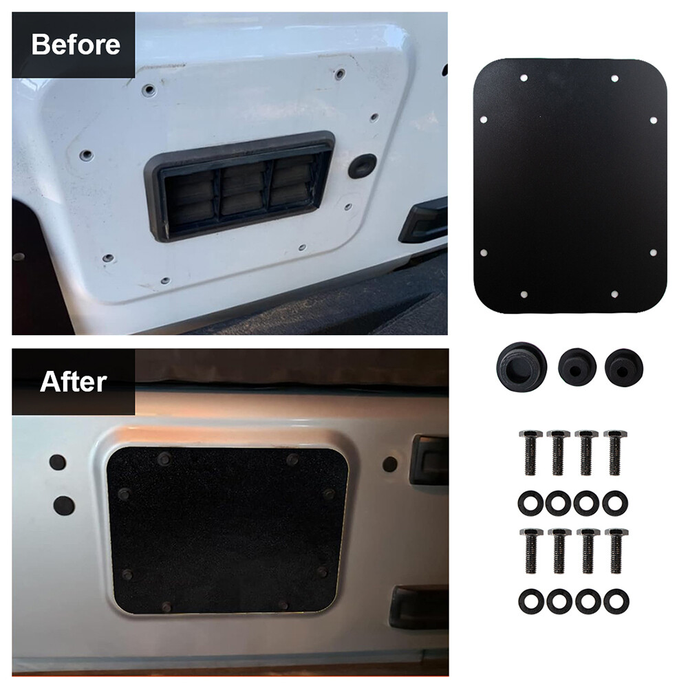 1 Set Spare Tire Carrier Delete Plate w/ Bolts Fits Jeep Wrangler JK 2007-2018