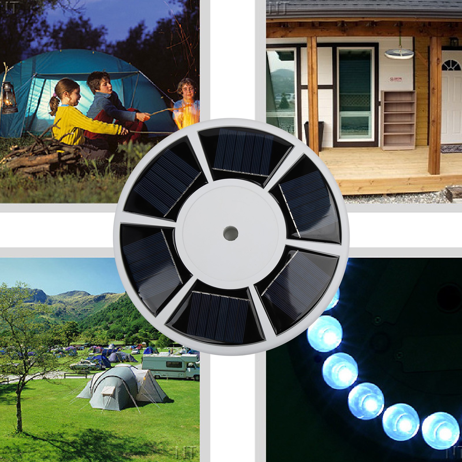 26 LED Solar Powered Flag Pole Light Auto Active Super Bright Waterproof USA