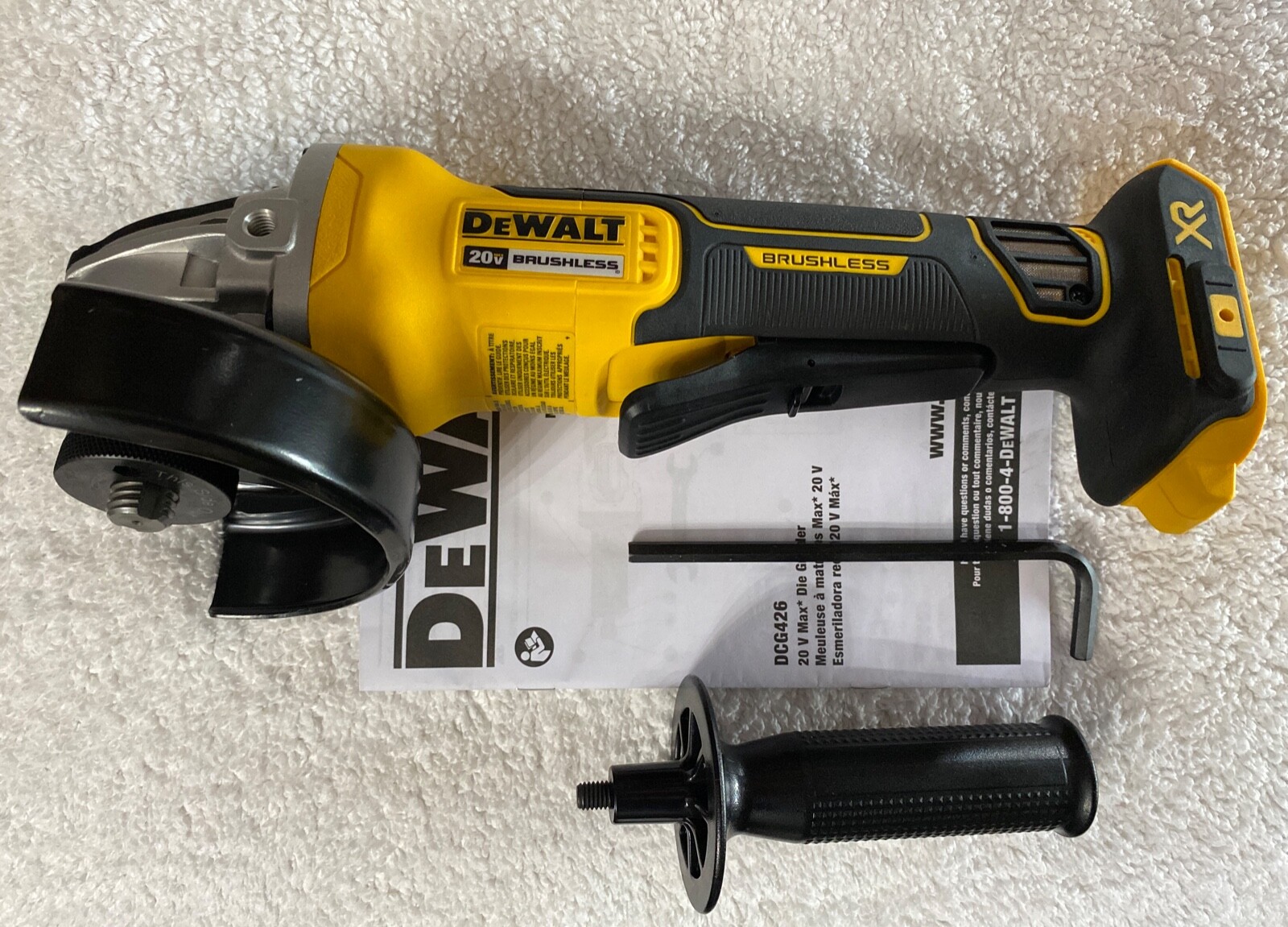 New Dewalt DCG413B 20V Max XR 4-1/2” Brushless Paddle Switch Angle Grinder (BT)