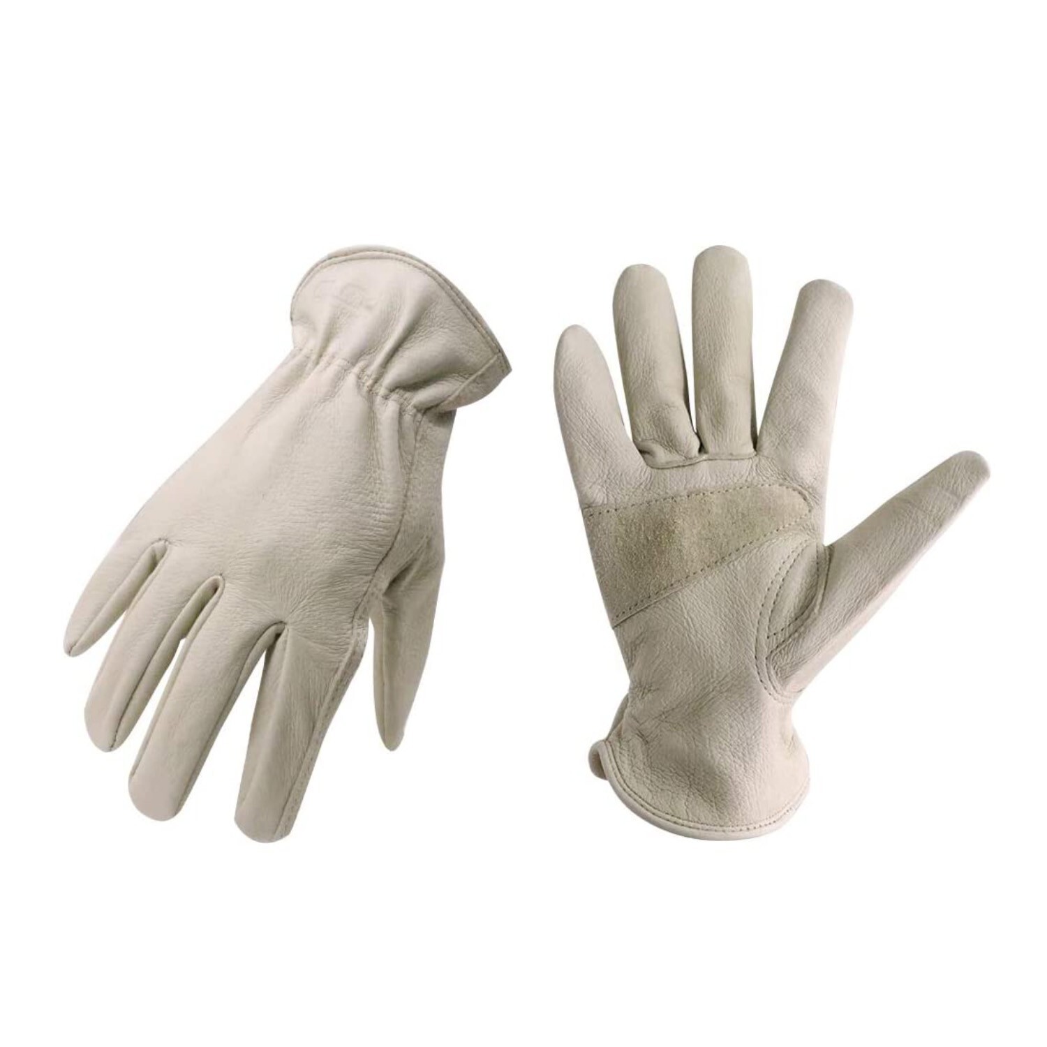 HANDLANDY  1 Pairs Pigskin Leather Work Gloves for Men & Women