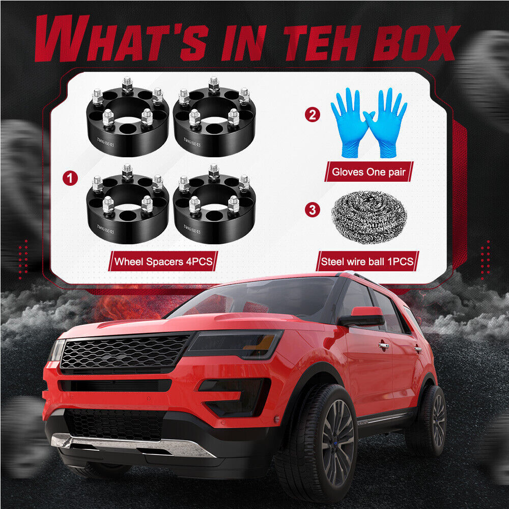 4PCS 2" Inch 5x4.5 5x114.3 Wheel Spacers for Jeep Wrangler Cherokee Ford Mustang