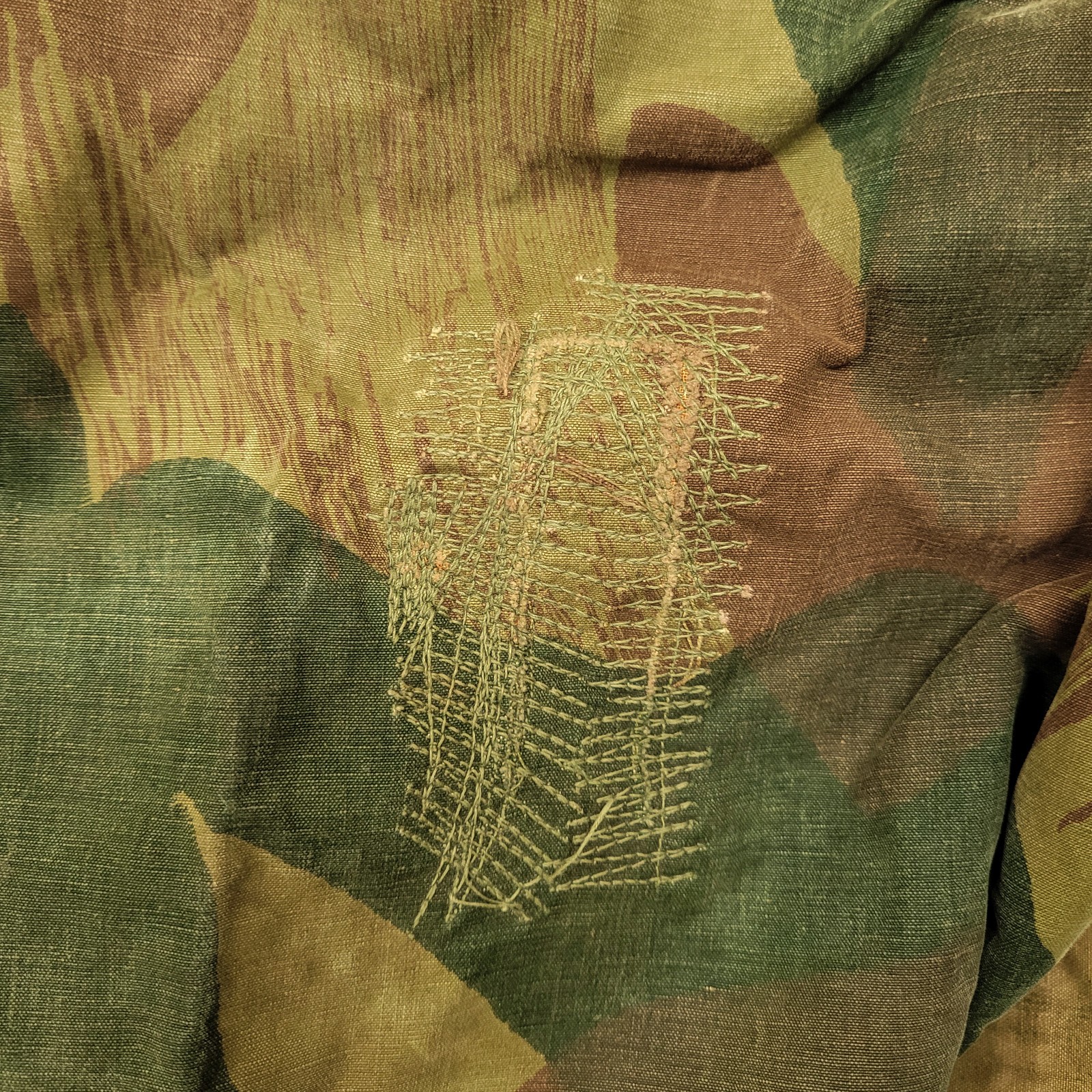 Army Trouser Original Belgian Vintage Surplus WWII Combat Pants Brushstroke Camo