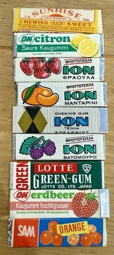 Vintage Gum Wrapper Lot 175+ Wrigley Adams Beech-Nut Lotte Chiclets Internationa