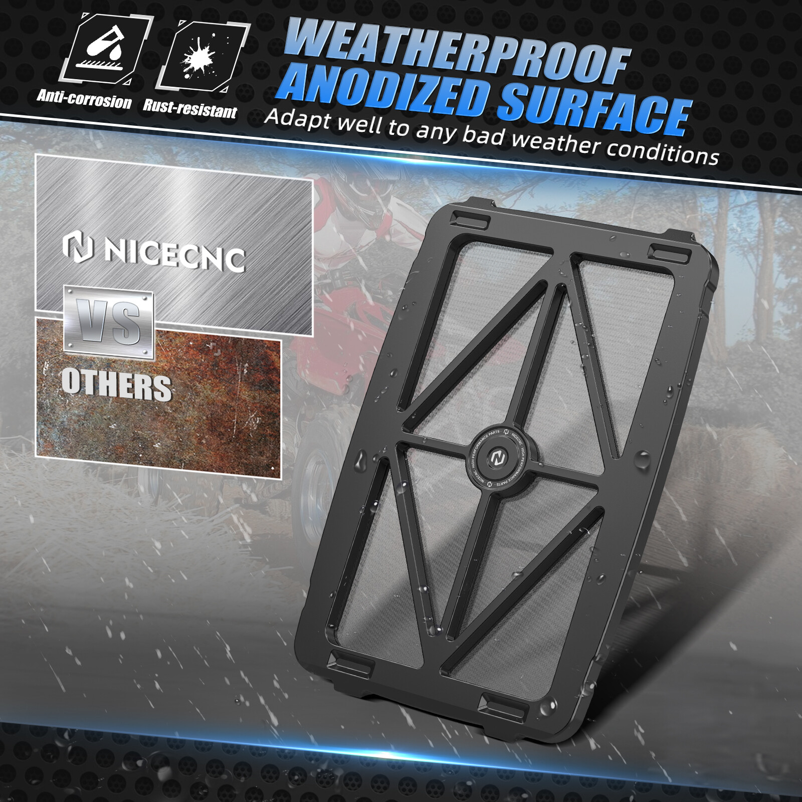 For Honda TRX450R Kick Start Air Box Lid Cleaner Case Cover Cap 2006-2009 Black