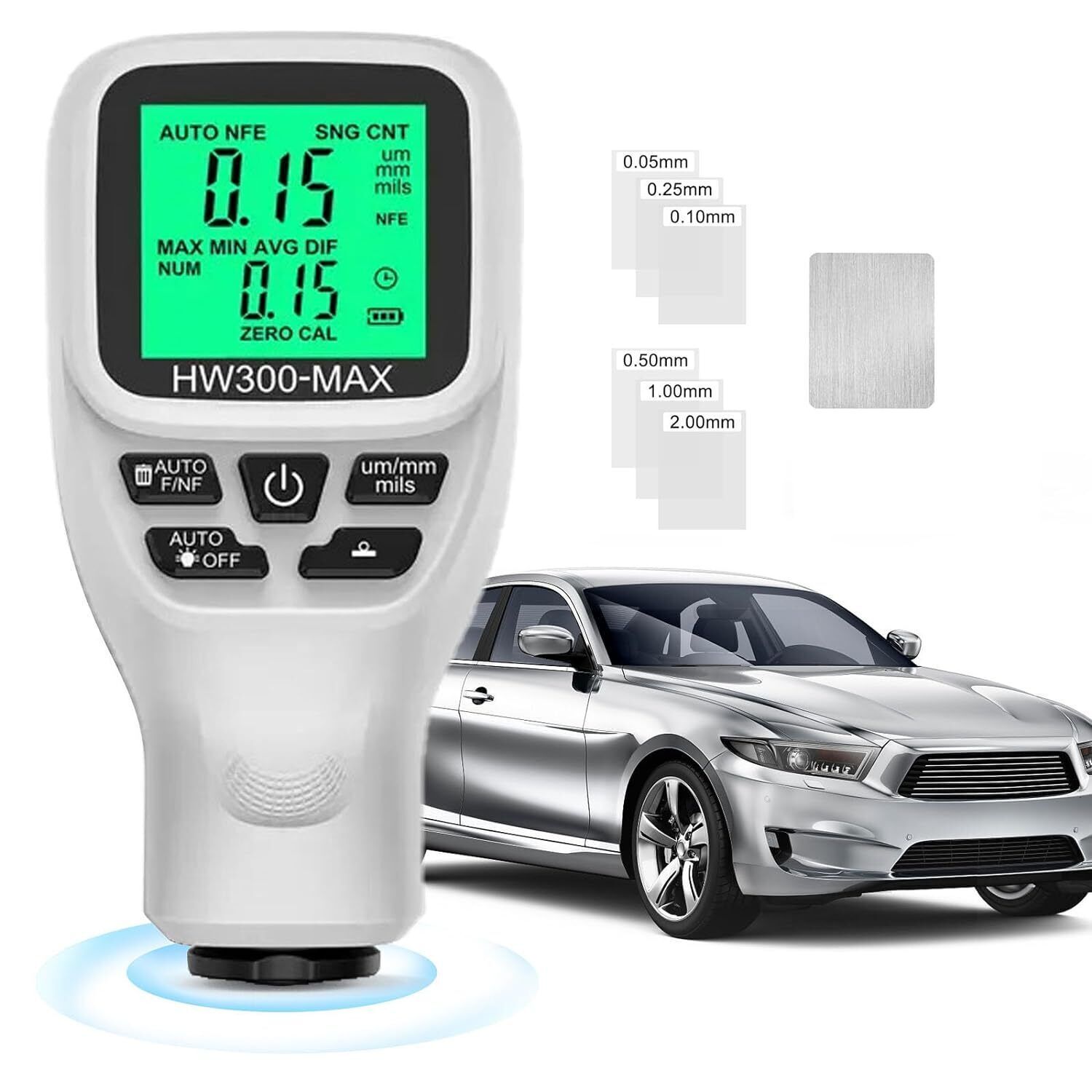 Paint Coating Thickness Tester Auto Measuring Gauge Meter Kit Digital Car HW-300