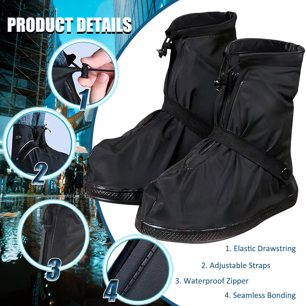Anti-slip Rubber Shoe Covers Reusable Rain Snow Boot Waterproof Shoes Protector