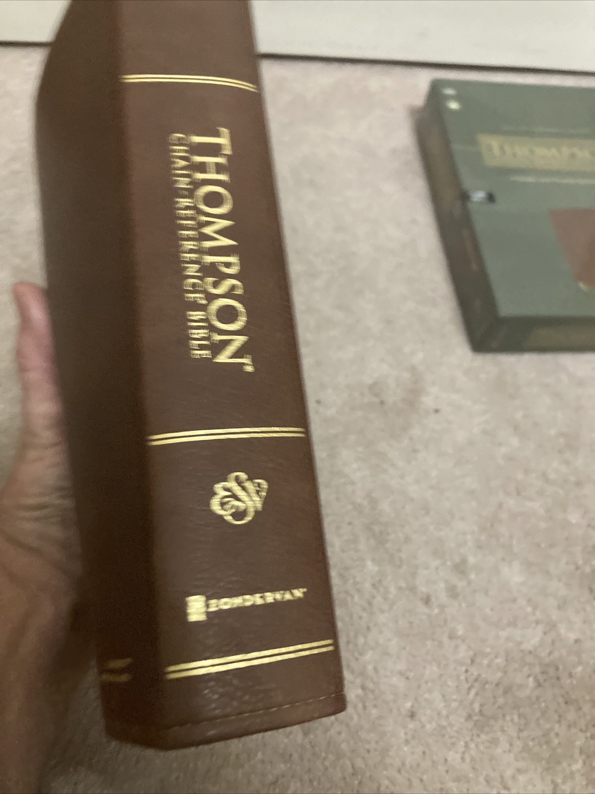 ESV THOMPSON CHAIN REFERENCE BIBLE RED LETTER THUMB INDEXED BROWN LEATHER SOFT