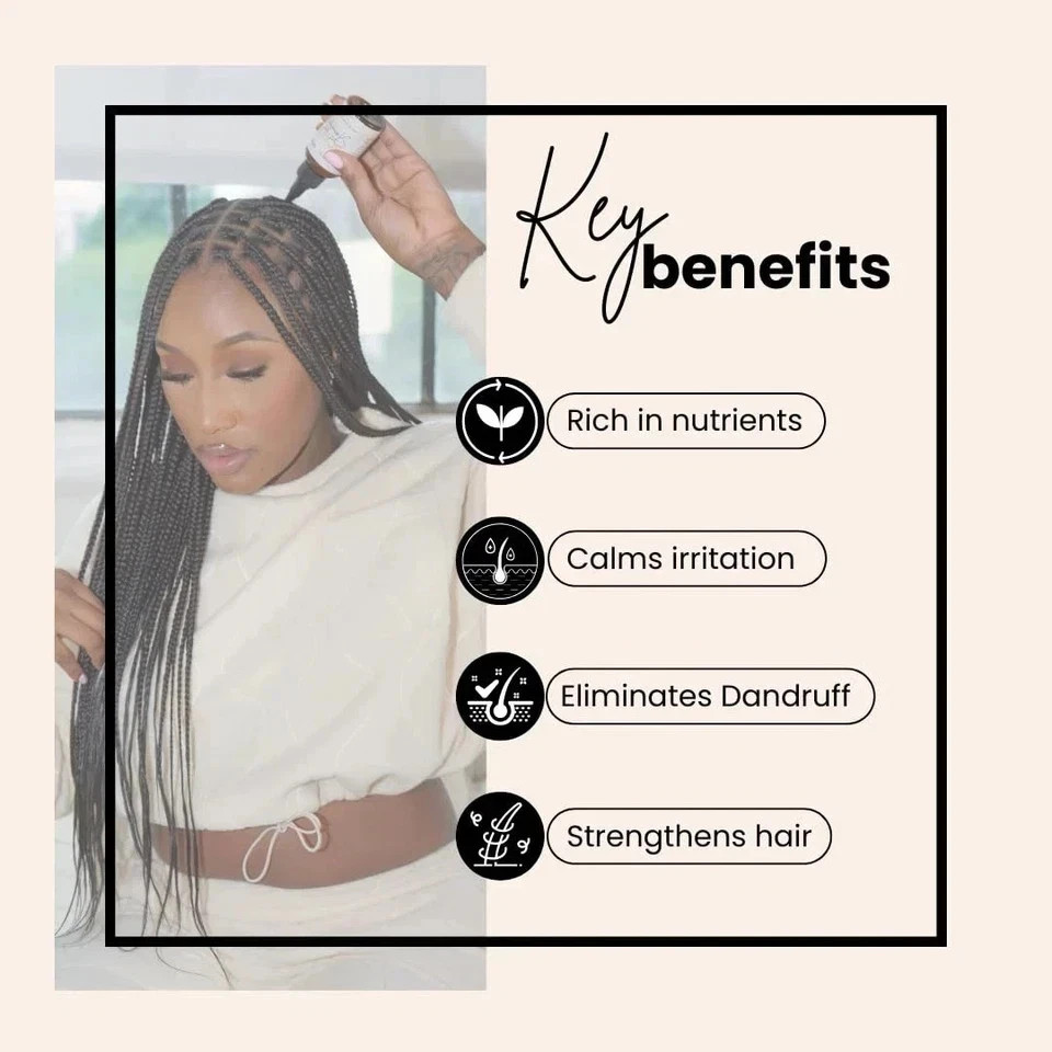 Bask & Lather Scalp Stimulator Hair Growth Oil Mint Rosemary 2 FL oz NEW