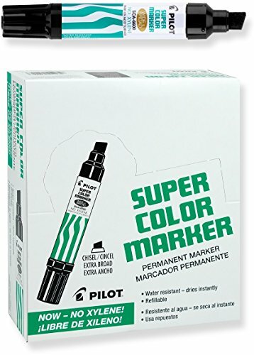 Pilot Jumbo Permanent Markers, Extra Wide Chisel Point, Xylene-Free, 4 Colors