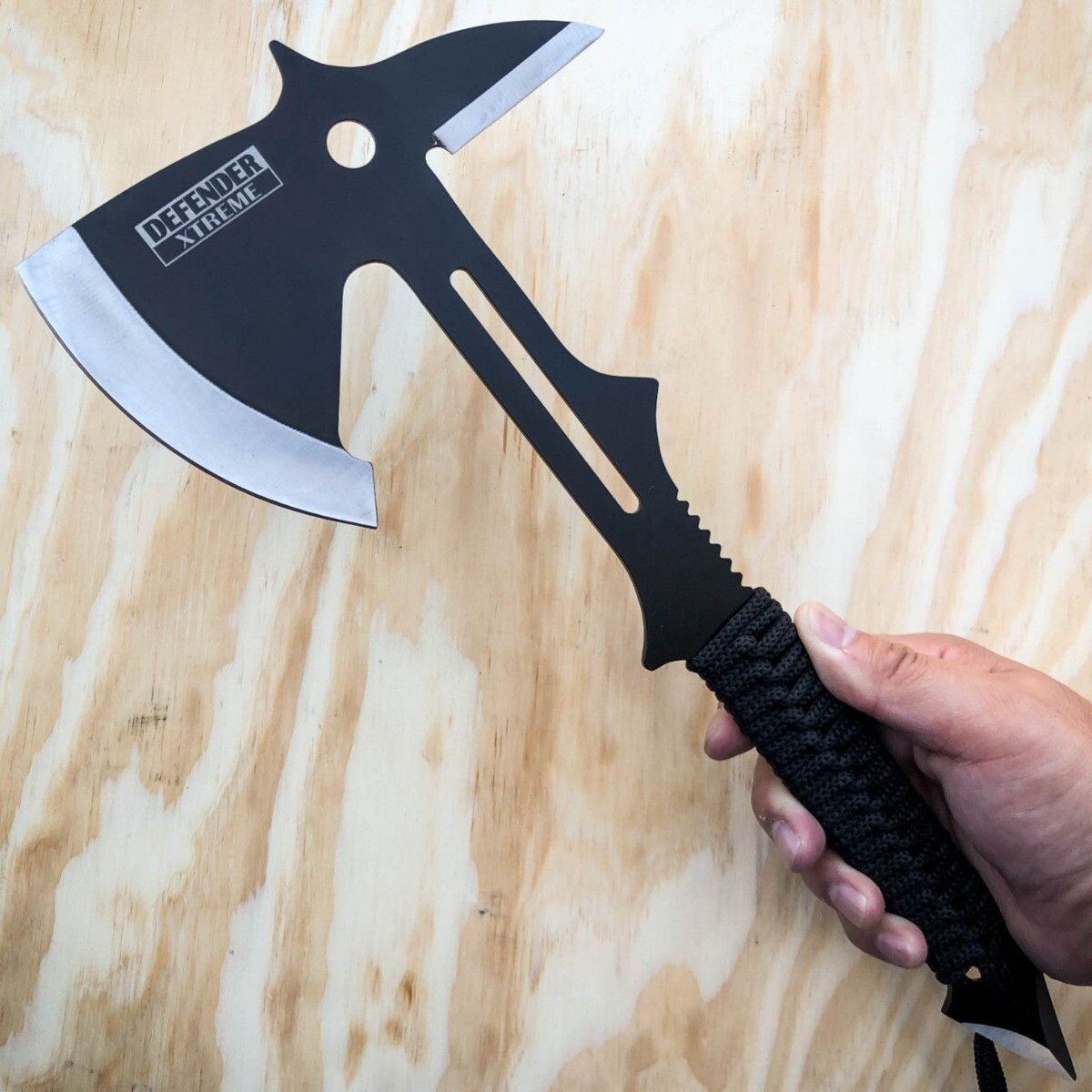 15" Tactical Tomahawk Throwing Hatchet Axe Fixed Blade Survival Knife w/ Sheath