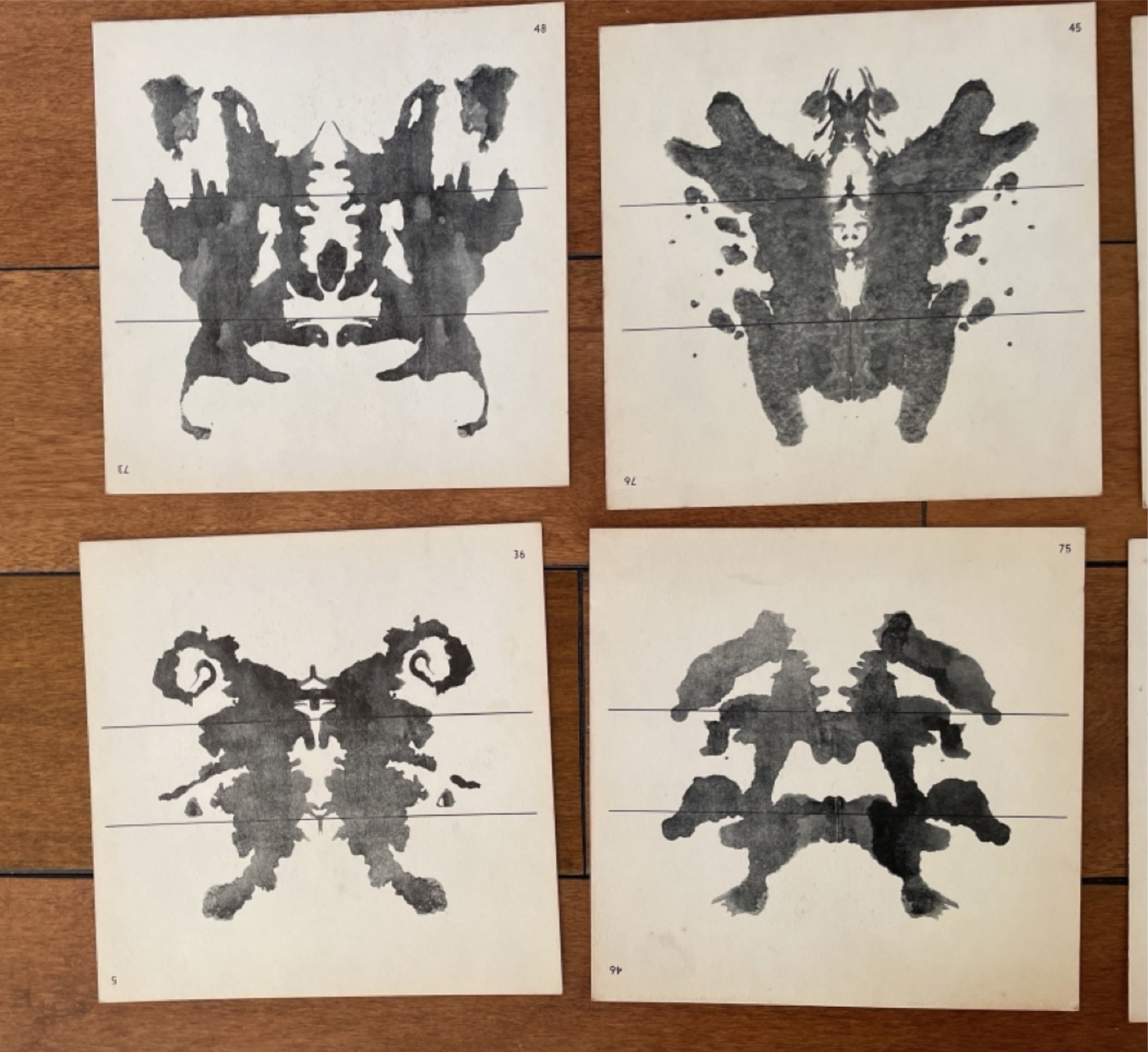 Vintage Set of 20 Rorschach Test