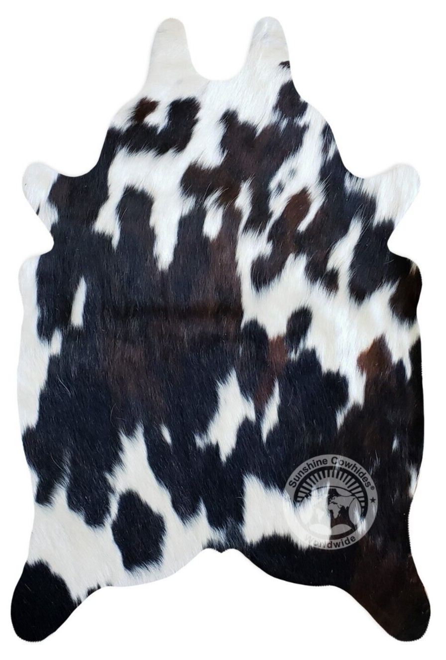 Real Small Cowhide Rug Tricolor - Size 24"x35"