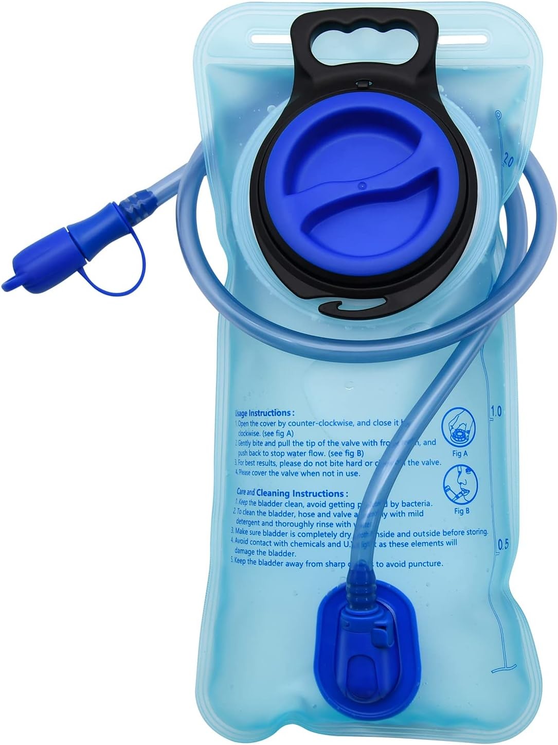 1.5L/2L/2.5L/3L Hydration Bladder, Large Opening Water Storage 2L, 1 Pack