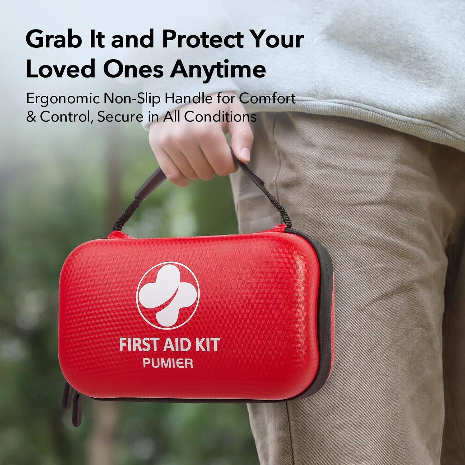 First Aid Kit for Car Home Travel Camping, 350Pcs Compact Waterproof Hard Case,