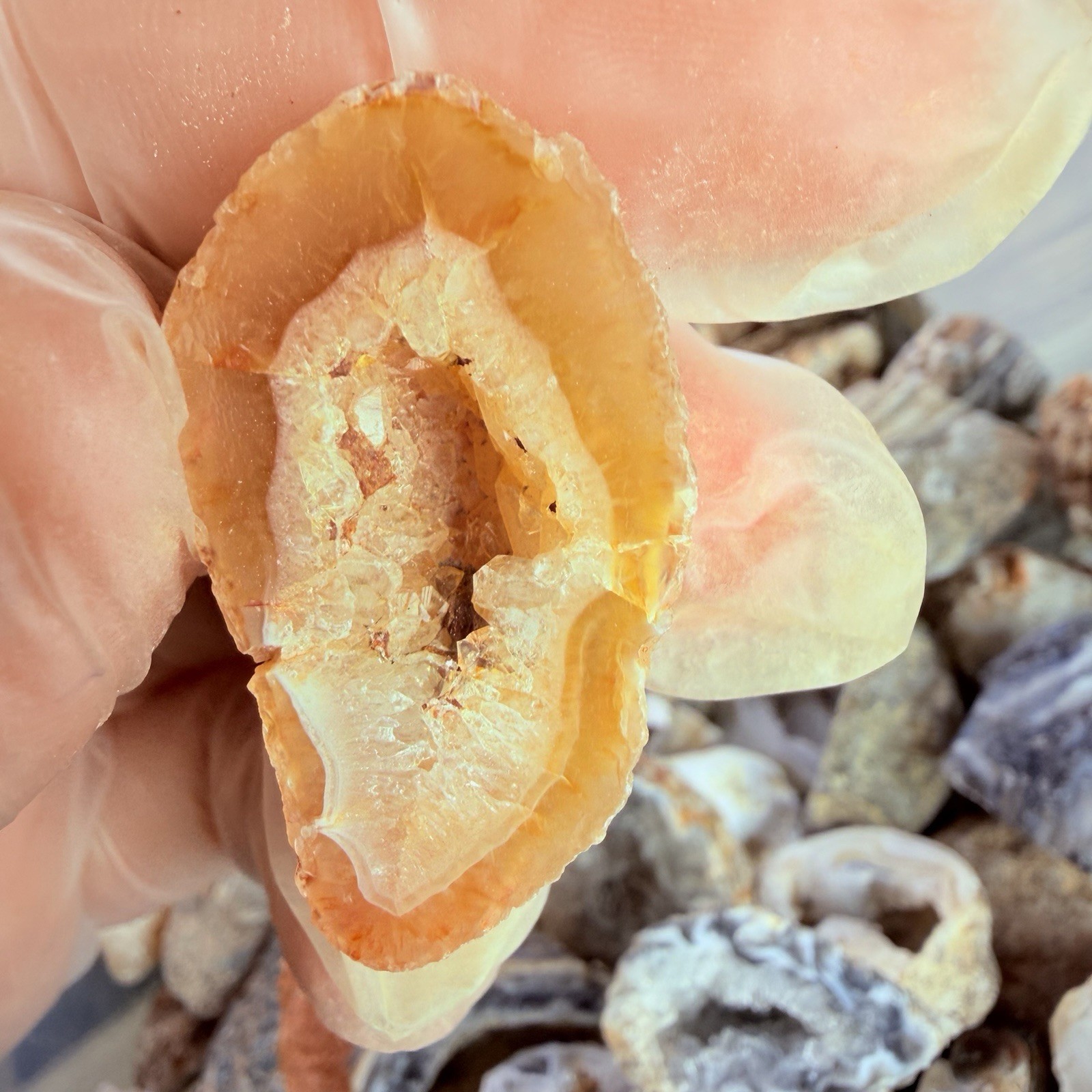 Rare Mini Occo Geodes from Brazil – Half lb Bulk Lot (9-12 Pieces)