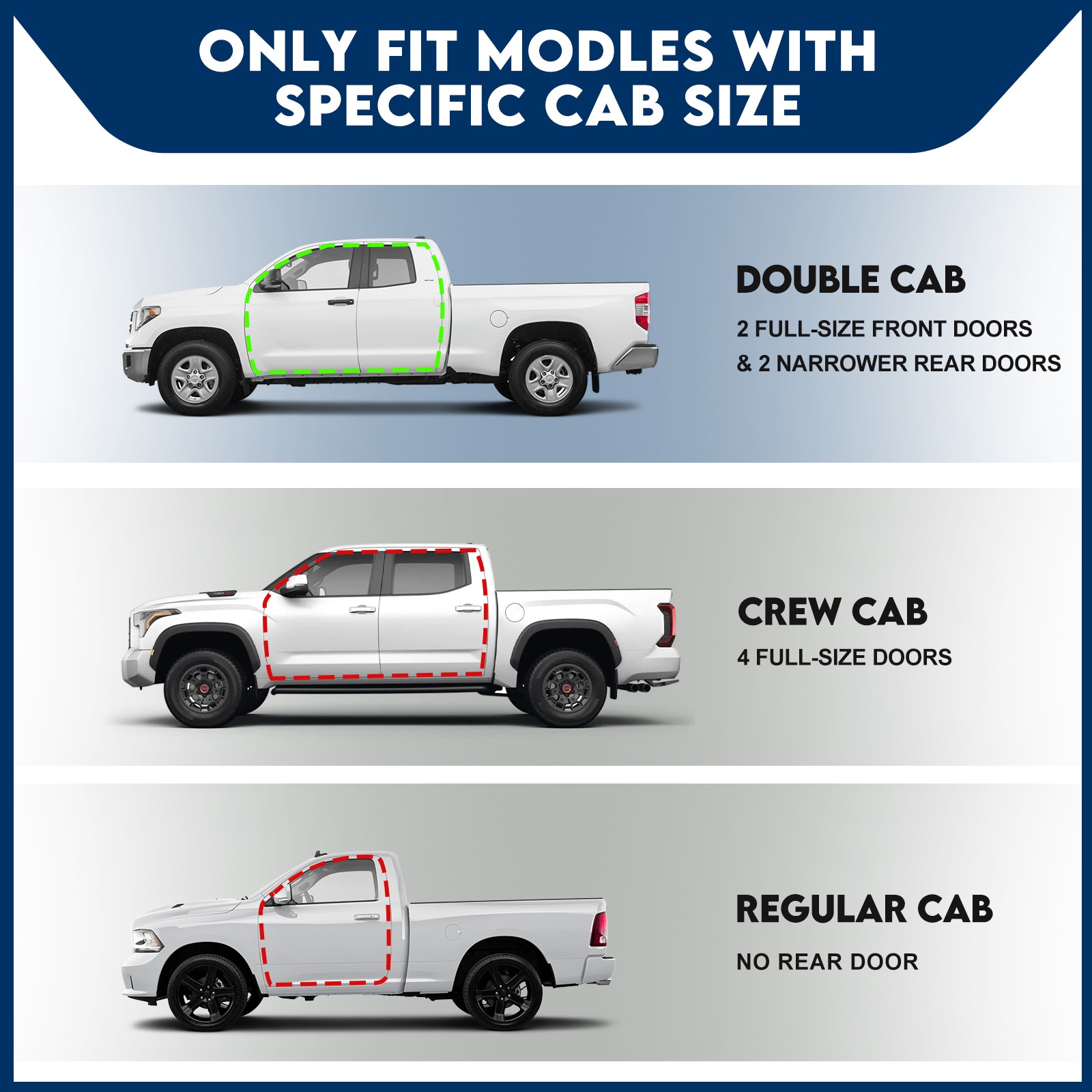 For 07-18 Silverado/Sierra 1500 Double/Extended Cab 6" Running Board Side Step