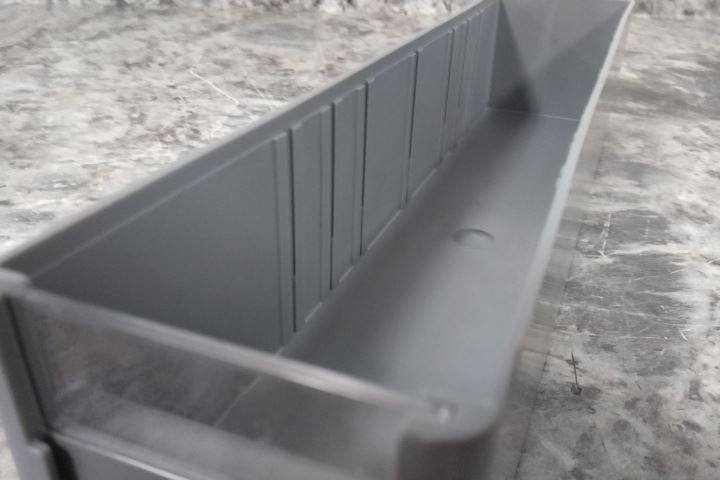 Akro-Mills 20228 56 Pk 10.5625 In Overall Length Gray Shelf Storage Bin