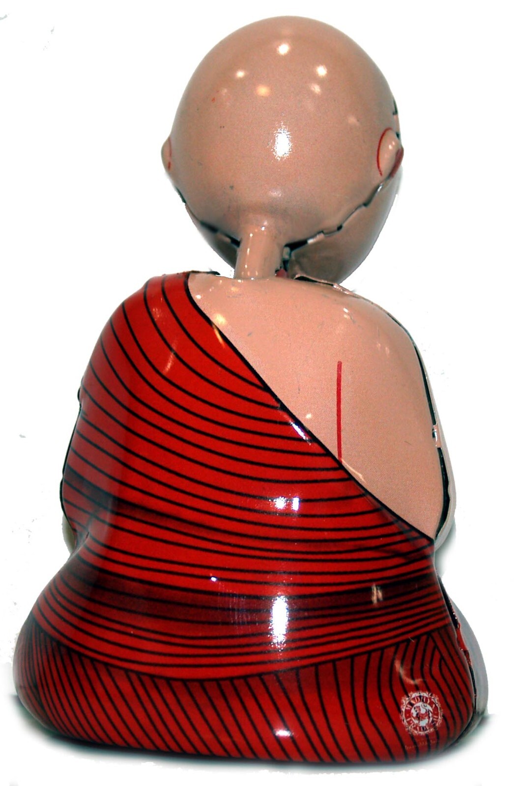 Meditating Monk Tin Toy Bobble Head Desk Toy