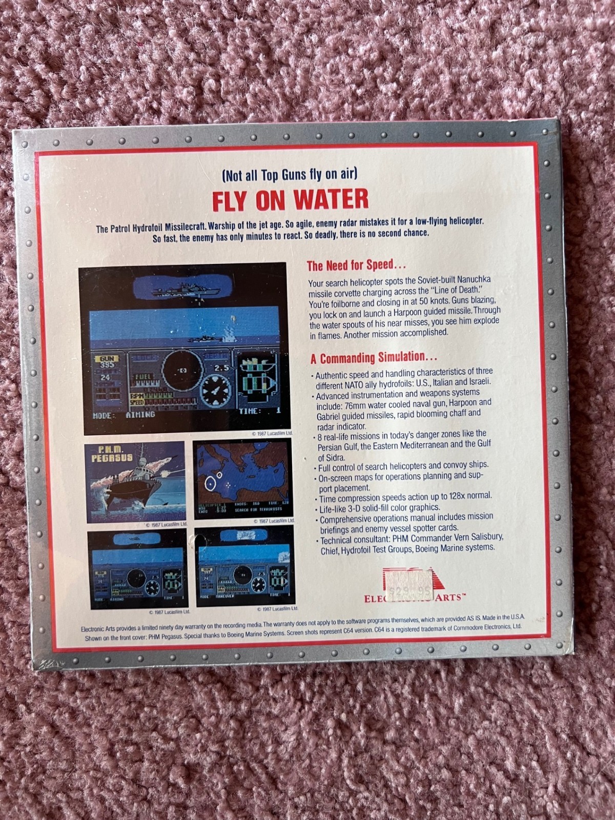 PBM Pegasus by Electronic Arts for Commodore 64 & 128 1987 mint in shrink