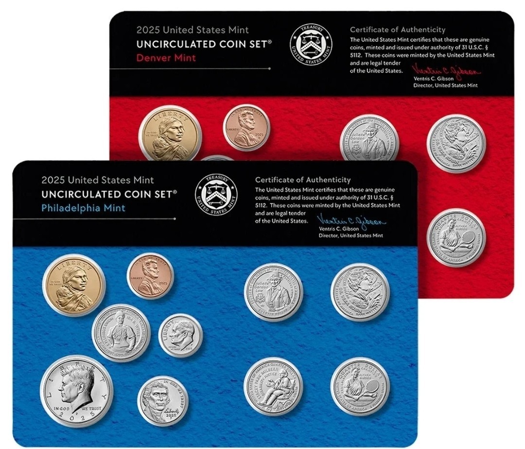 2025 P D U.S. Uncirculated Mint Coin Set  New Sealed Box (Unopened) With CENTS%