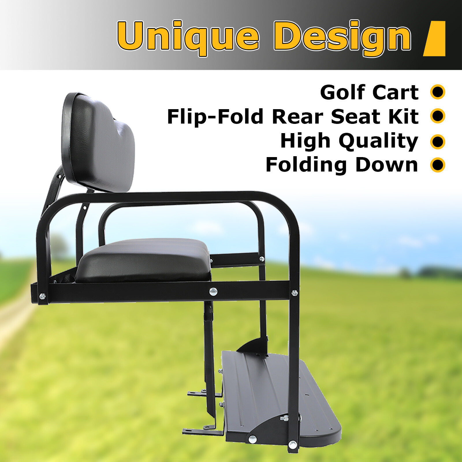 For Yamaha G2 G9 Gas/Electric Golf Cart Rear Flip Seat Kit Golf Cart Back Seat