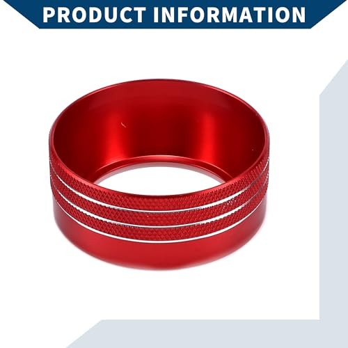 AC Air Conditioner Gear Shift Headlight Media Control Switch Knob Cover for Red