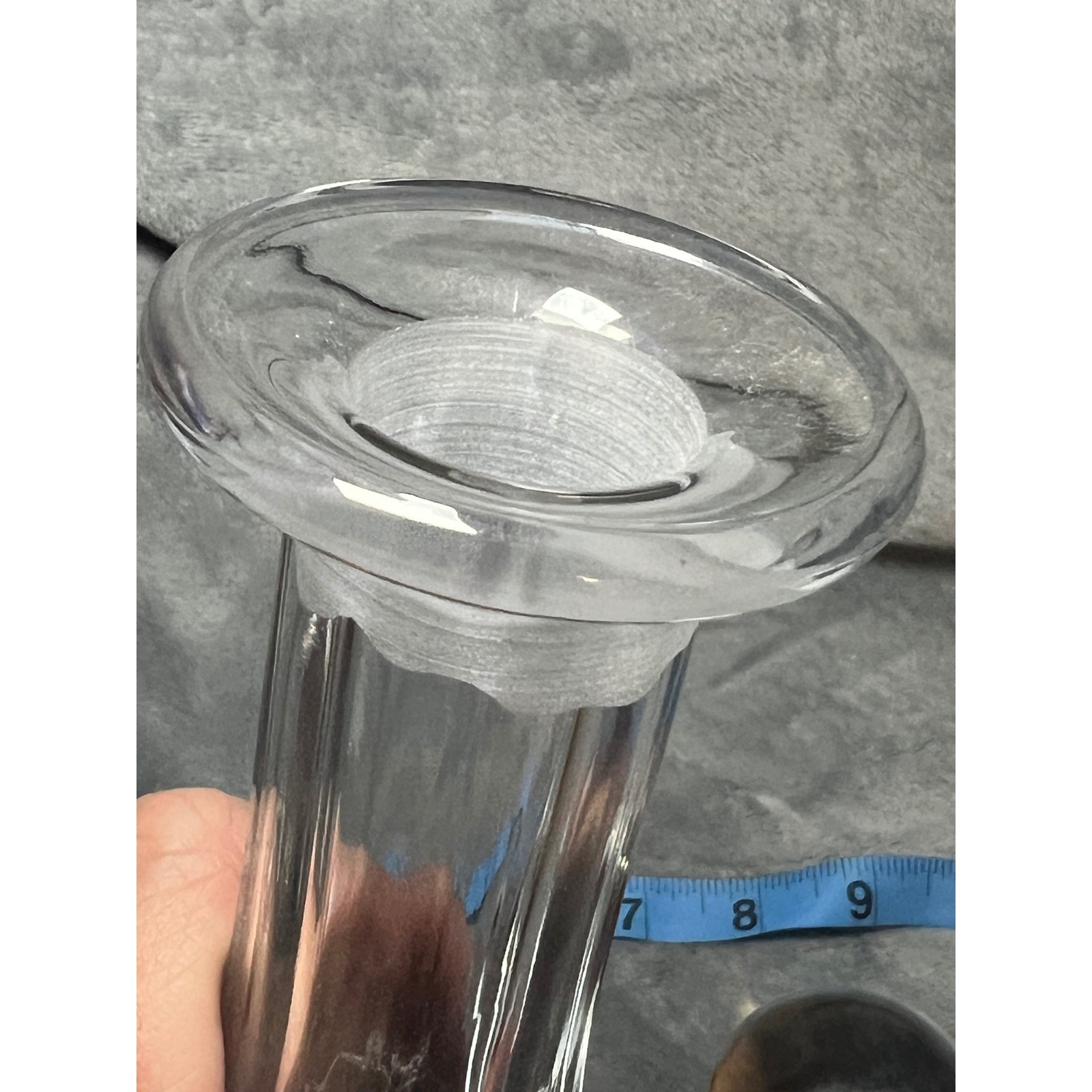 RCR Italian Lead Crystal Decanter With Stopper 24% PbO Clear 11 Inch